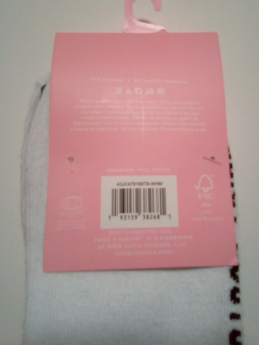 Juicy Couture Shortie Crew Socks 5 Pair Pack 1 Rhinestones 4 Solid White Blue